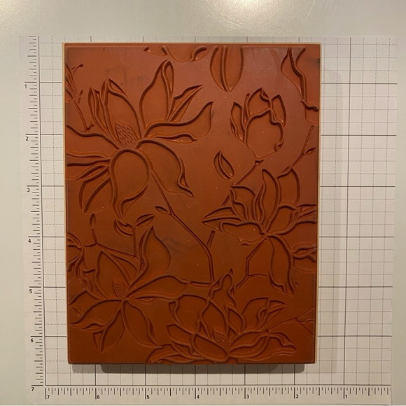 « Large Flower Pattern » Wood Mounted Rubber Stamp by Hero Arts - Picture 3 of 6